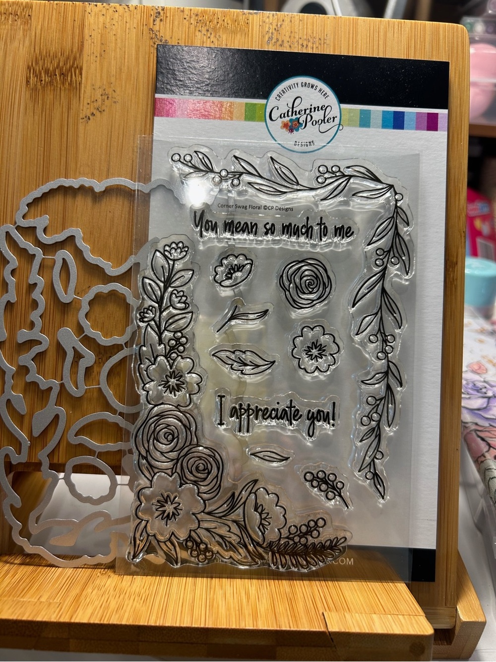 Catherine Pooler Floral Clear Stamp Set - Sentiment Flowers